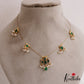 Simple Teardrop Motifs Jadau Invisible Chain With Pearl Drops NC2719 (Available In 4 Colors)