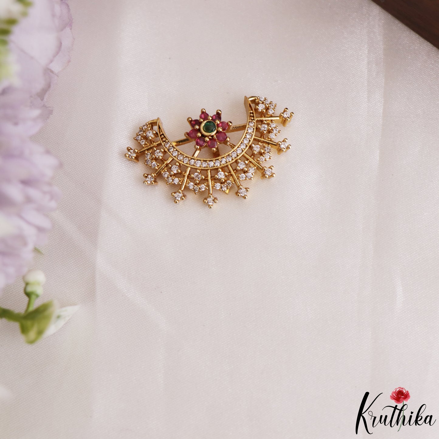 Pretty Floral Motifs Chandra Surya Kemp Hair Ornaments J421