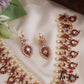 Traditional Mango Floral Jadau Necklace With Interchangeable Pendant NC2609 (Available In 2 Colors)
