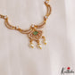 Elegant Floral Motifs CZ Victorian Necklace With Pearl Drops  NC3235 (Available In 4 Colors)