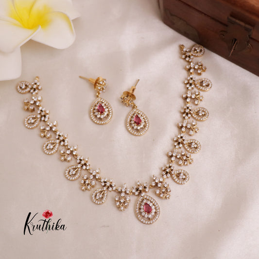Pretty CZ Stone Necklace NC1930