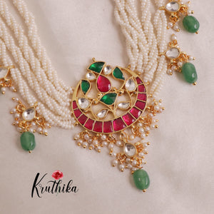 Gorgeous Jadau Pendant pearl Beads Necklace NC1932