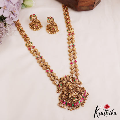 Grand Lakshmi Jadau Beads Haaram LH2000 (Available In 2 Colors)