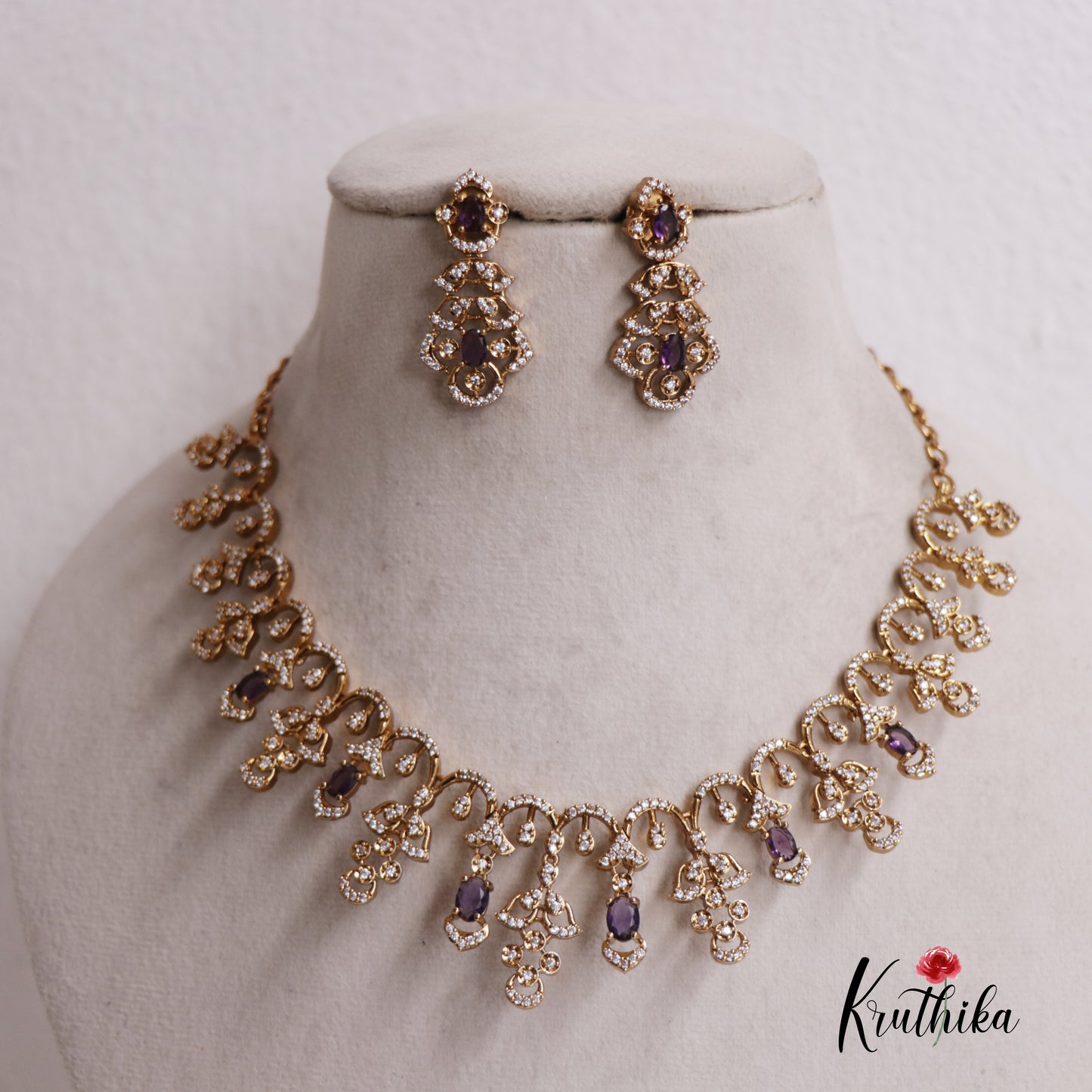 Radiant AD Victorian Necklace NC2515 (Available In 4 Colours)
