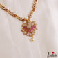 Trendy Peacock Motifs CZ Necklace With Pearl Drop NC3236 (Available In 2 Colors)