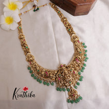 Elegant Temple Jadau Haaram with pearl beads LH1852