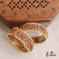Traditional Floral Teardrop Kemp Openable Kada Bangles B361 (Set Of 2)