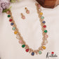 Stunning Multi Color Leaf Motifs AD Victorian Necklace LH2091