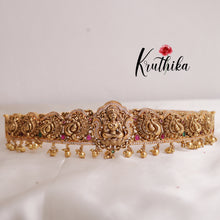 Temple  Lakshmi Devi  Peacock Hip Belt V243 (Available in 2 Colours)