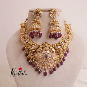 Premium Lakshmi Jadau Necklace NC1945  (Available in 2 Colours)