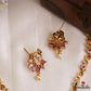 Trendy Peacock Motifs CZ Necklace With Pearl Drop NC3236 (Available In 2 Colors)