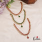 Sparkling Teardrop Motifs AD Necklace NC2747 (Available In 3 Colors)