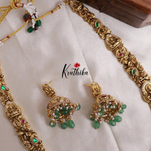 Elegant Temple Jadau Haaram with pearl beads LH1852