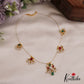 Simple Teardrop Motifs Jadau Invisible Chain With Pearl Drops NC2719 (Available In 4 Colors)