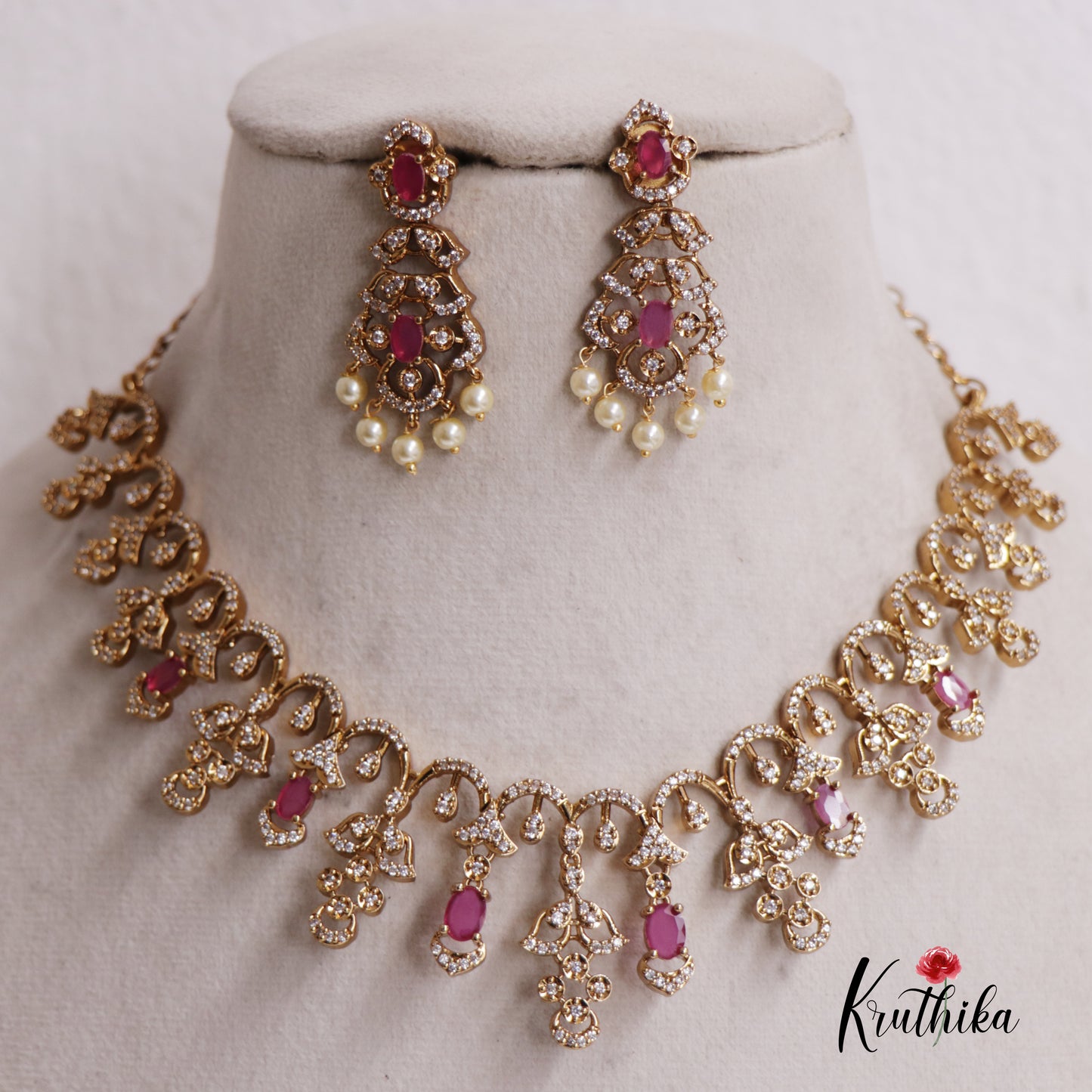 Radiant AD Victorian Necklace NC2515 (Available In 4 Colours)
