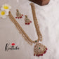 Grand Peacock Haaram with Red beads LH1839