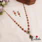 Sparkling AD Floral Motifs Coral Haaram LH2076