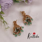 Beautiful Temple Lakshmi Jadau Kasu Necklace with Pastel Green Beads Drops NC2357 (Available in 2 Colours)