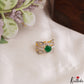 Elegant Adjustable Gold-Tone CZ Finger Ring R59 (Available in 2 Colours)