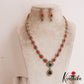 Sparkling AD Floral Motifs Coral Haaram LH2076