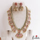 Premium Floral Peacock Motifs Jadau Haaram With Pearl Bead Drops LH2175