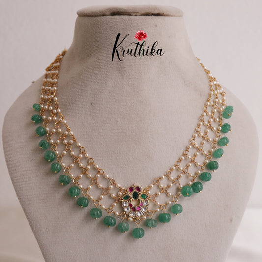Pretty Pendant Pearl Beads Necklace NC1933