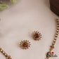 Trendy CZ Sparkling Floral Victorian Necklace With Interchangeable Stones NC2954