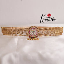 Beautiful  Peacock golden hip belt V245 (Available in 2 colours)