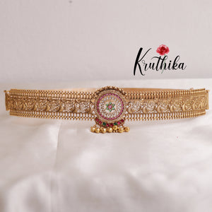 Beautiful  Peacock golden hip belt V245 (Available in 2 colours)