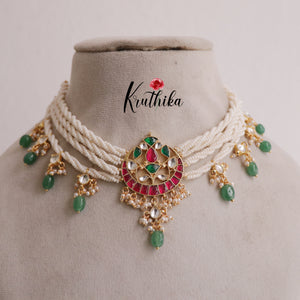 Gorgeous Jadau Pendant pearl Beads Necklace NC1932