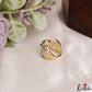 Elegant Adjustable Gold-Tone CZ Finger Ring R59 (Available in 2 Colours)