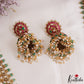 Premium Floral Peacock Motifs Jadau Haaram With Pearl Bead Drops LH2175