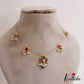Simple Teardrop Motifs Jadau Invisible Chain With Pearl Drops NC2719 (Available In 4 Colors)