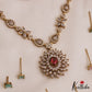Trendy CZ Sparkling Floral Victorian Necklace With Interchangeable Stones NC2954