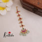 Beautiful Moon Design Jadau Maang Tikka with Pastel Green Beads MT248
