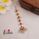 Beautiful Moon Design Jadau Maang Tikka with Pastel Green Beads MT248