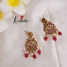 Beautiful Peacock Kempu guttapoosalu Necklace NC1910 (Available in 2 Colours)