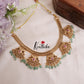 Beautiful Jadau Elephant Design Necklace with Pastel Green Beads NC2045