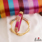 Elegant Openable CZ Frame Bangle With 12 in 1 Interchangeable Color Bangles B570