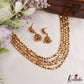 Layered golden beads necklace NC3300