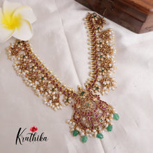 Beautiful Peacock Kempu guttapoosalu Necklace NC1910 (Available in 2 Colours)