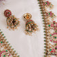 Premium Floral Peacock Motifs Jadau Haaram With Pearl Bead Drops LH2175