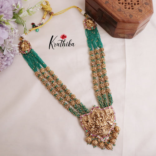 Premium Beads Temple Lakshmi Devi Haaram LH1886