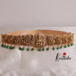 Temple  Lakshmi Devi  Peacock Hip Belt V243 (Available in 2 Colours)