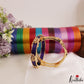 Classic Openable CZ Frame Bangle With 12 in 1 Interchangeable Color Bangles B571