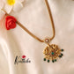 Stunning Lakshmi Peacock Chain Set with Green Beads NC1278