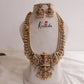 Royal Grand Nagas Jadau Temple Haaram in jalebi pattern with golden Beads LH1850