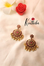 Pretty Kempu necklace with Golden Beads NC1303