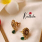 Stunning Lakshmi Peacock Chain Set with Green Beads NC1278