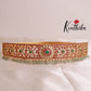 Grand Flower kempu Hip belt with pastel green V246